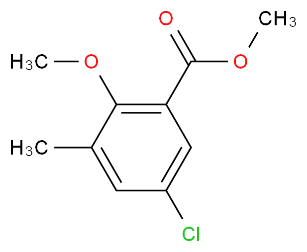 methyl 5-chloro-2-methoxy-3-methylbenzoate_分子结构_CAS_16220-96-5)