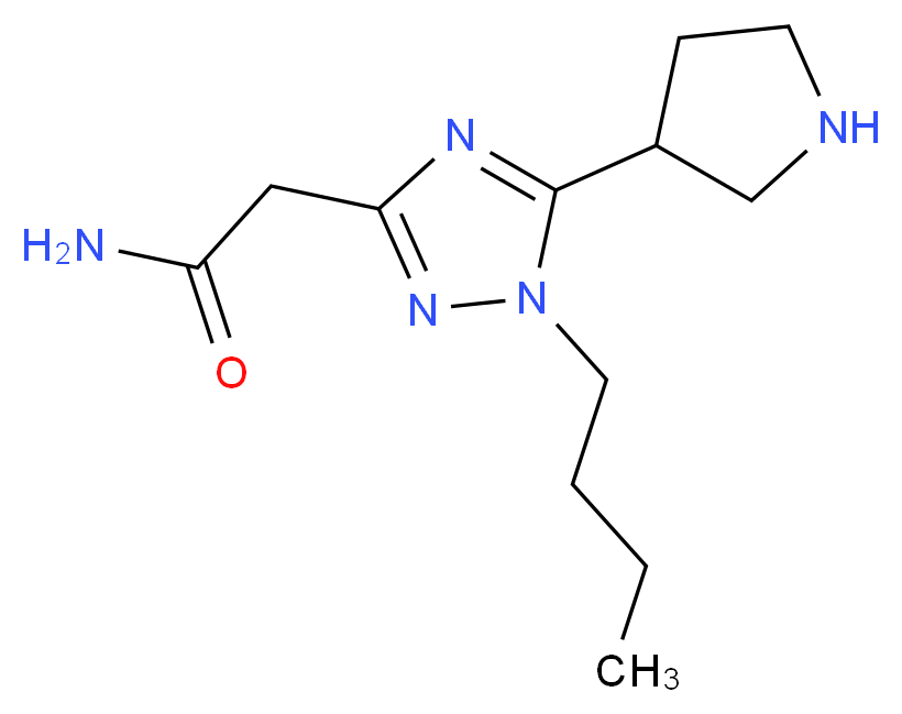 2-(1-butyl-5-pyrrolidin-3-yl-1H-1,2,4-triazol-3-yl)acetamide_分子结构_CAS_)