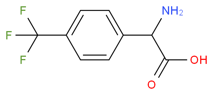 Amino-(4-trifluoromethyl-phenyl)-acetic acid_分子结构_CAS_142012-65-5)