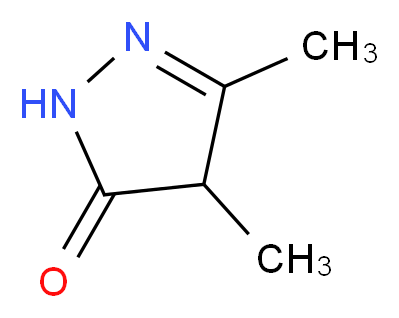 3,4-dimethyl-4,5-dihydro-1H-pyrazol-5-one_分子结构_CAS_6628-22-4