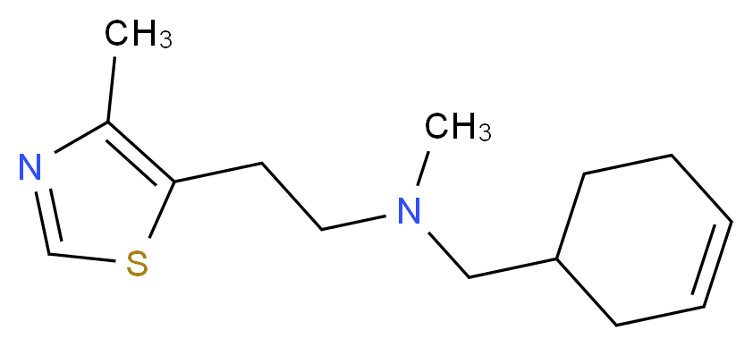 (3-cyclohexen-1-ylmethyl)methyl[2-(4-methyl-1,3-thiazol-5-yl)ethyl]amine_分子结构_CAS_)