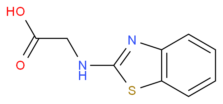 2-[(1,3-benzothiazol-2-yl)amino]acetic acid_分子结构_CAS_91192-36-8