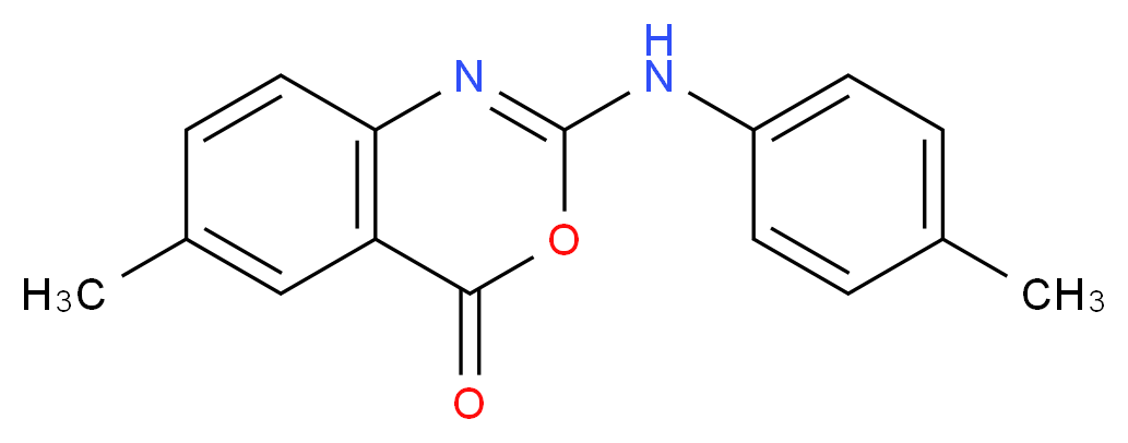 6-methyl-2-[(4-methylphenyl)amino]-4H-3,1-benzoxazin-4-one_分子结构_CAS_86672-58-4