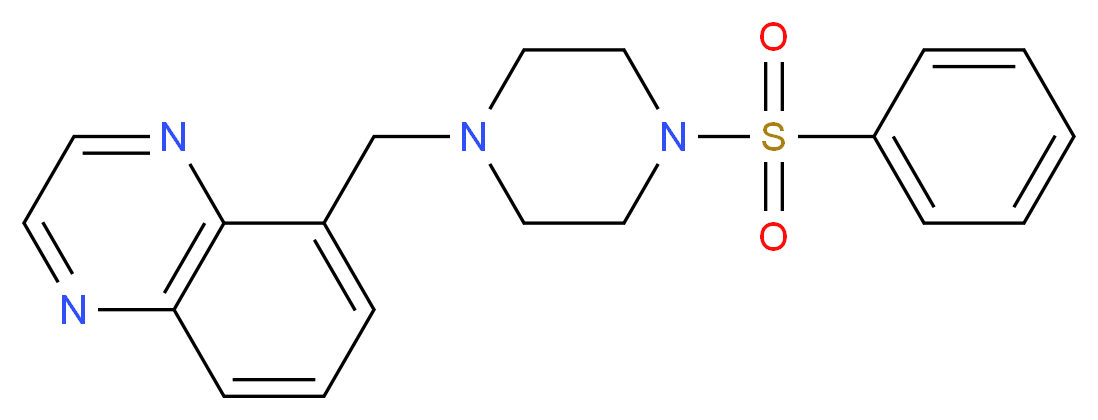 5-{[4-(phenylsulfonyl)-1-piperazinyl]methyl}quinoxaline_分子结构_CAS_)
