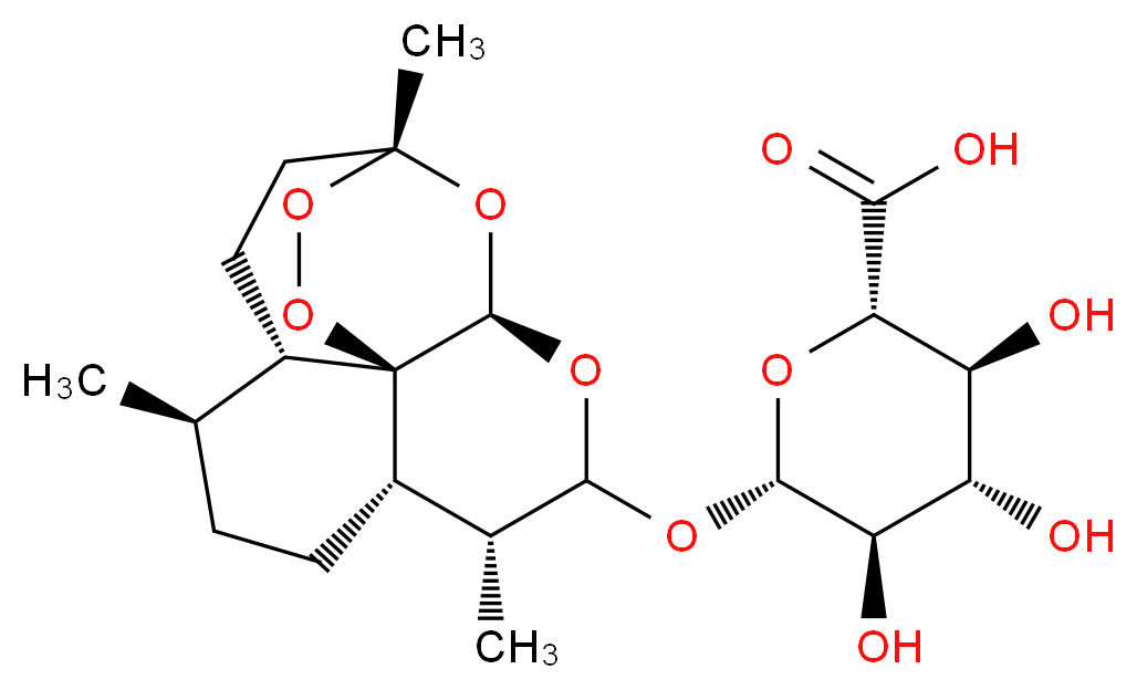 Dihydro Artemisinin β-D-Glucuronide (Mixture of Isomers)_分子结构_CAS_198976-06-6)