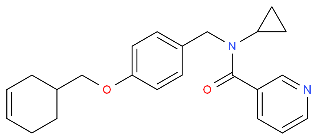 N-[4-(3-cyclohexen-1-ylmethoxy)benzyl]-N-cyclopropylnicotinamide_分子结构_CAS_)
