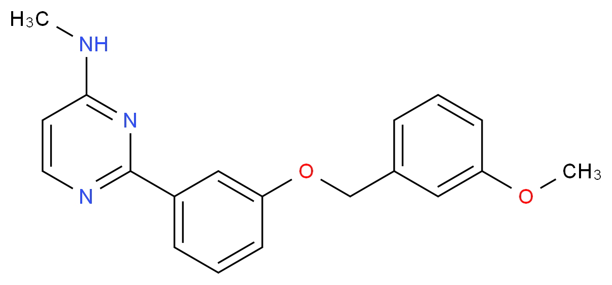 2-{3-[(3-methoxybenzyl)oxy]phenyl}-N-methylpyrimidin-4-amine_分子结构_CAS_)