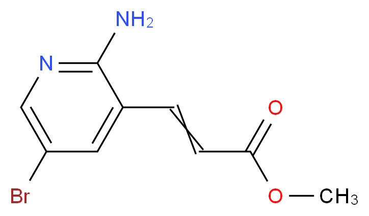 methyl 3-(2-amino-5-bromopyridin-3-yl)prop-2-enoate_分子结构_CAS_912760-74-8