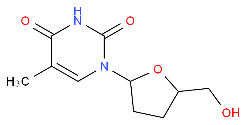 1-[5-(hydroxymethyl)oxolan-2-yl]-5-methyl-1,2,3,4-tetrahydropyrimidine-2,4-dione_分子结构_CAS_3416-05-5