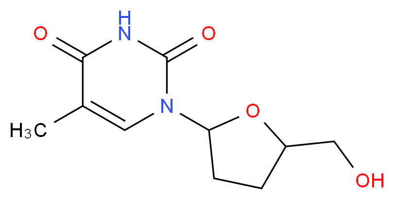 1-(5-(Hydroxymethyl)tetrahydrofuran-2-yl)-5-methylpyrimidine-2,4(1H,3H)-dione_分子结构_CAS_)