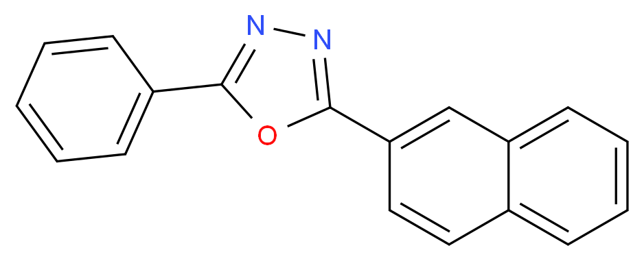 2(2-NAPHTHYL)-5-PHENYL-1,3,4-OXADIAZOLE_分子结构_CAS_967-72-6)