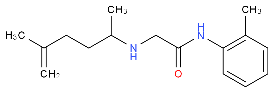 2-[(1,4-dimethylpent-4-en-1-yl)amino]-N-(2-methylphenyl)acetamide_分子结构_CAS_)