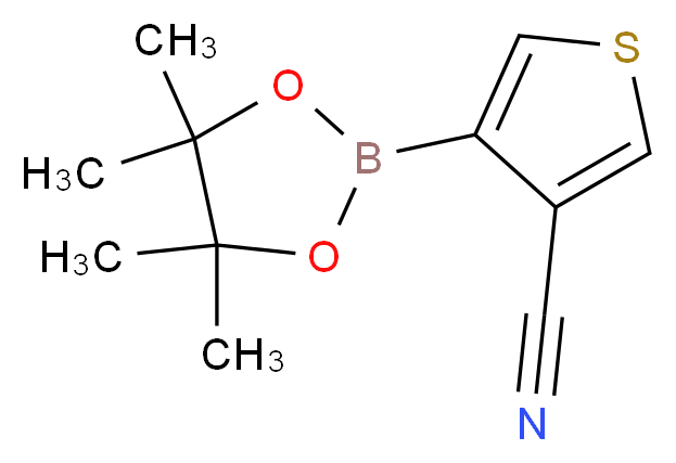 3-CYANOTHIOPHENE-4-BORONIC ACID PINACOL ESTER_分子结构_CAS_1073354-61-6)