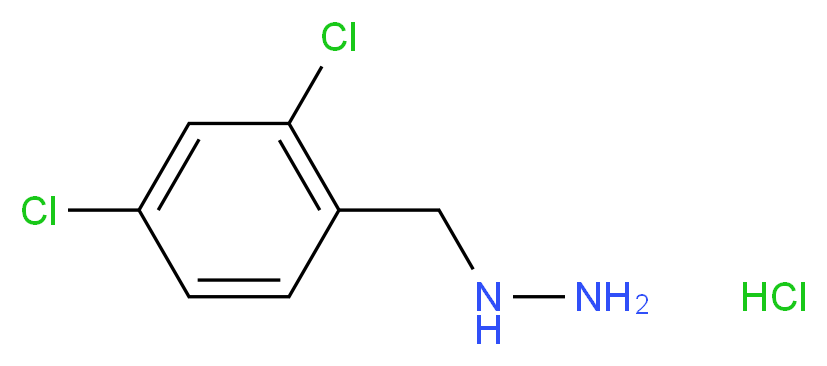 (2,4-dichlorobenzyl)hydrazine hydrochloride_分子结构_CAS_879645-40-6)