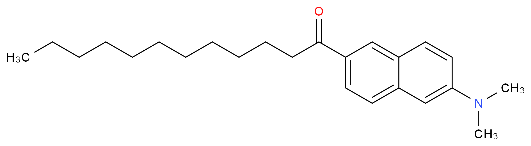 6-Dodecanoyl-N,N-dimethyl-2-naphthylamine_分子结构_CAS_74515-25-6)