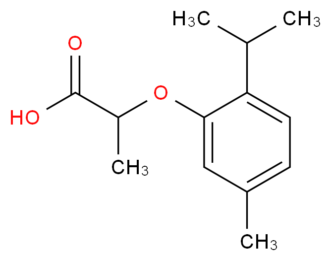 2-(2-Isopropyl-5-methylphenoxy)propanoic acid_分子结构_CAS_159302-03-1)