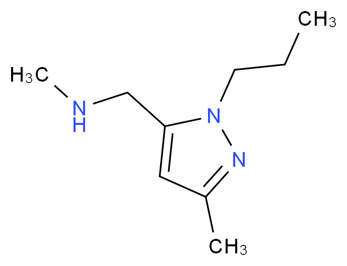 N-Methyl-N-[(3-methyl-1-propyl-1H-pyrazol-5-yl)-methyl]amine_分子结构_CAS_)