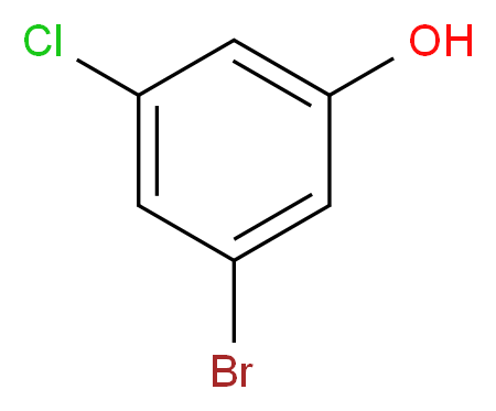 3-Bromo-5-chlorophenol_分子结构_CAS_56962-04-0)