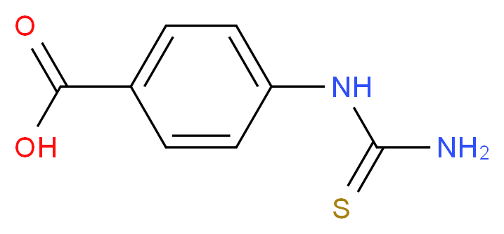 4-(carbamothioylamino)benzoic acid_分子结构_CAS_7366-56-5