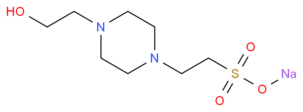 HEPES SODIUM SALT_分子结构_CAS_75277-39-3)