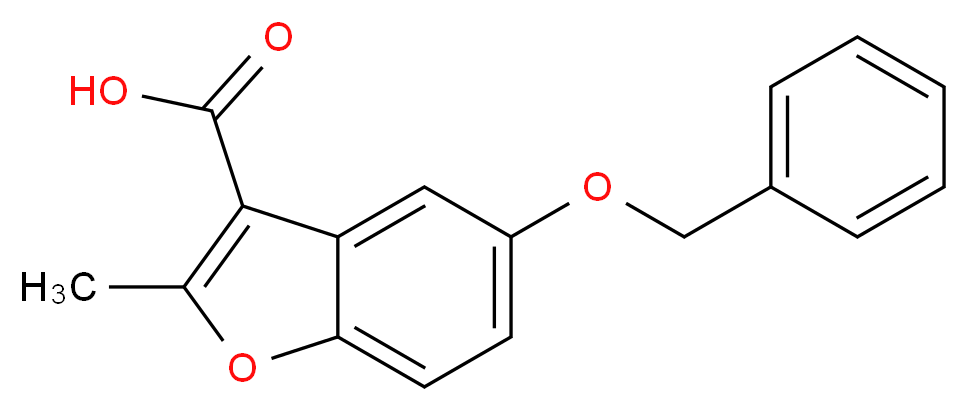 5-(benzyloxy)-2-methyl-1-benzofuran-3-carboxylic acid_分子结构_CAS_5010-53-7