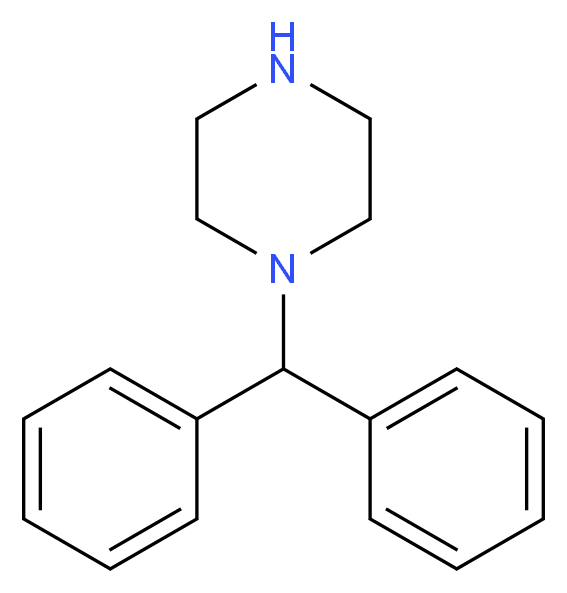 1-(diphenylmethyl)piperazine_分子结构_CAS_841-77-0