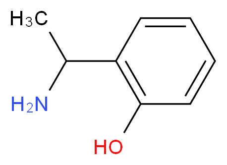 2-(1-aminoethyl)phenol_分子结构_CAS_89985-53-5