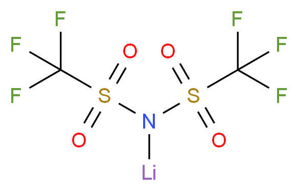 1,1,1-trifluoro-N-lithio-N-trifluoromethanesulfonylmethanesulfonamide_分子结构_CAS_90076-65-6