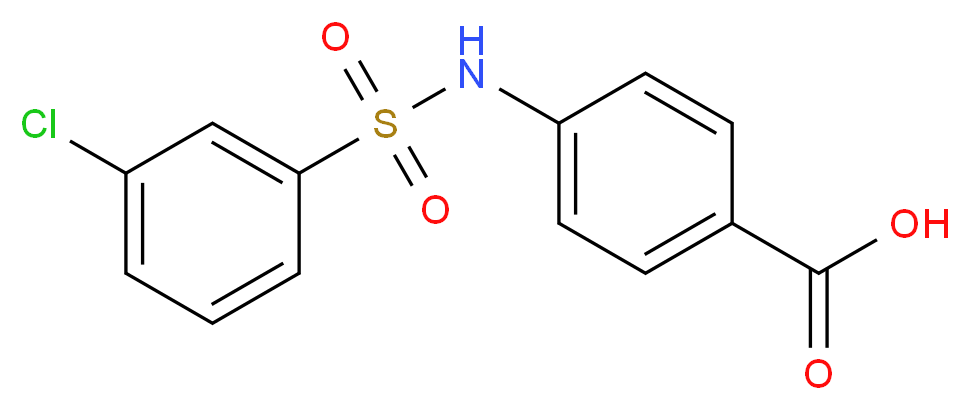 4-(3-Chlorophenylsulfonylamino)benzoic acid_分子结构_CAS_727689-55-6)