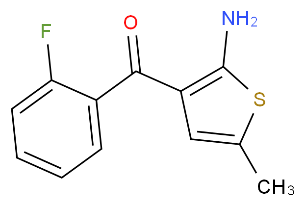3-(2-fluorobenzoyl)-5-methylthiophen-2-amine_分子结构_CAS_51687-28-6