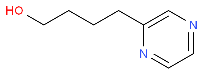 4-(pyrazin-2-yl)butan-1-ol_分子结构_CAS_667461-46-3