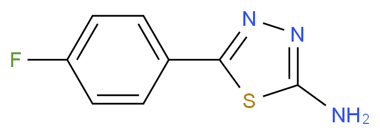 2-氨基-5-(4-氟苯基)-1,3,4-噻重氮_分子结构_CAS_942-70-1)