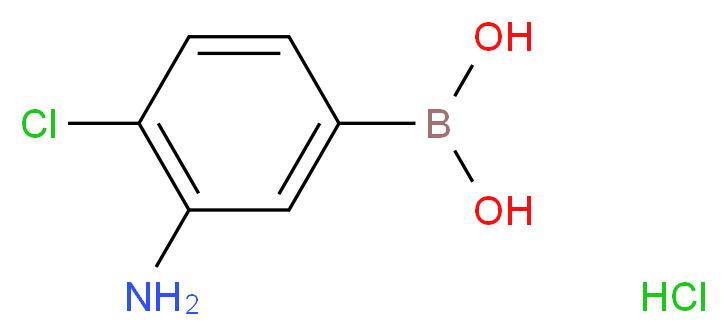 (3-AMINO-4-CHLOROPHENYL)BORONIC ACID HYDROCHLORIDE_分子结构_CAS_850568-45-5)