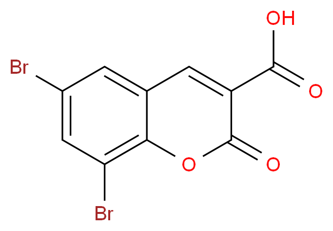 6,8-二溴香豆素-3-羧酸_分子结构_CAS_3855-87-6)