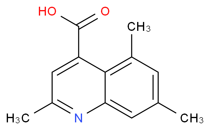 2,5,7-trimethylquinoline-4-carboxylic acid_分子结构_CAS_436092-02-3)