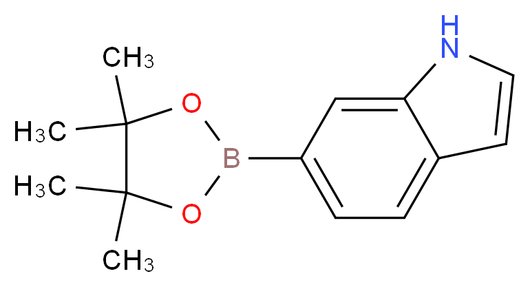 6-(tetramethyl-1,3,2-dioxaborolan-2-yl)-1H-indole_分子结构_CAS_642494-36-8