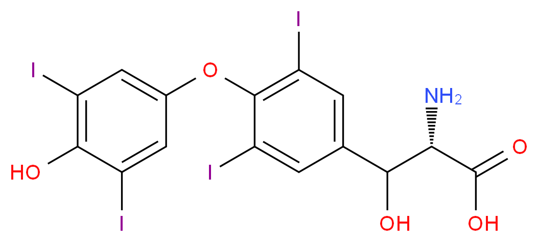 (2S)-2-amino-3-hydroxy-3-[4-(4-hydroxy-3,5-diiodophenoxy)-3,5-diiodophenyl]propanoic acid_分子结构_CAS_107849-54-7