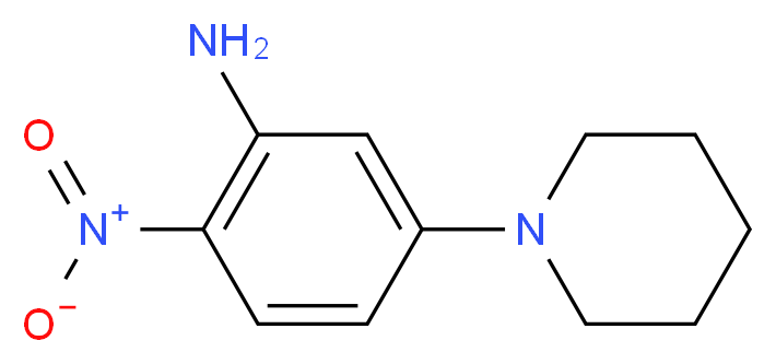 2-nitro-5-(piperidin-1-yl)aniline_分子结构_CAS_54997-99-8