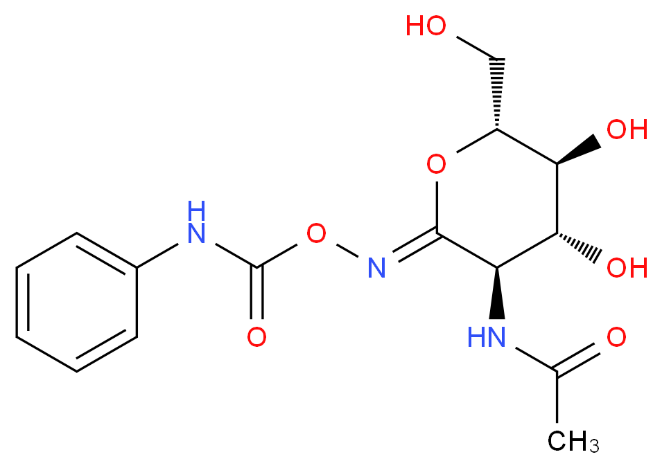 [(3R,4R,5S,6R)-3-acetamido-4,5-dihydroxy-6-(hydroxymethyl)oxan-2-ylidene]amino N-phenylcarbamate_分子结构_CAS_872611-16-0