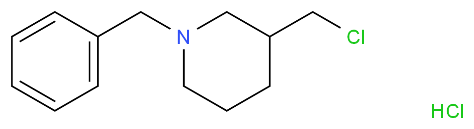 1-benzyl-3-(chloromethyl)piperidine hydrochloride_分子结构_CAS_104778-58-7