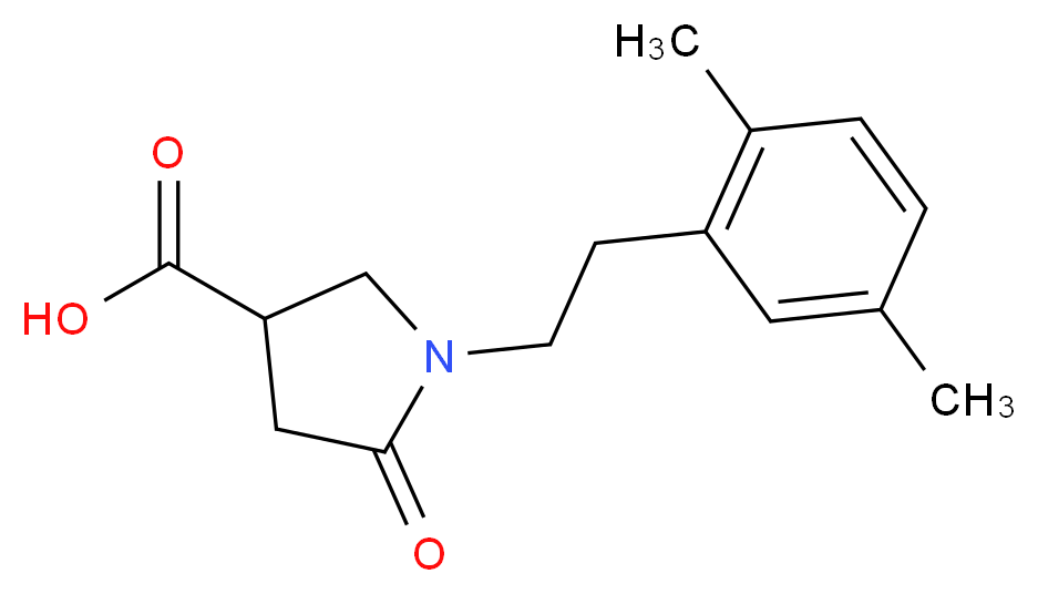 1-[2-(2,5-dimethylphenyl)ethyl]-5-oxopyrrolidine-3-carboxylic acid_分子结构_CAS_)