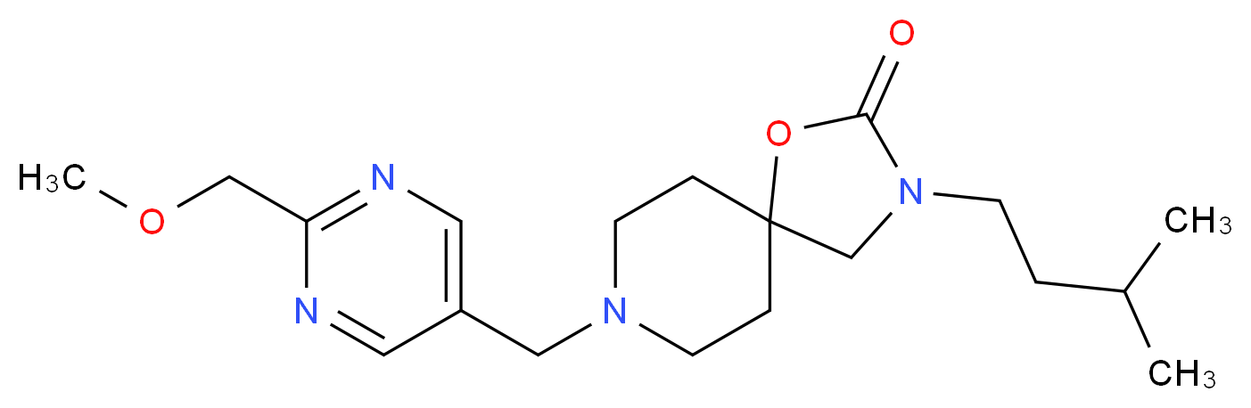 8-{[2-(methoxymethyl)pyrimidin-5-yl]methyl}-3-(3-methylbutyl)-1-oxa-3,8-diazaspiro[4.5]decan-2-one_分子结构_CAS_)