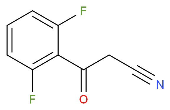 3-(2,6-difluorophenyl)-3-oxopropanenitrile_分子结构_CAS_40017-76-3