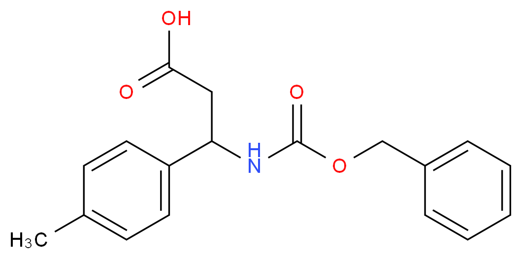 3-{[(Benzyloxy)carbonyl]amino}-3-(4-methylphenyl)propanoic acid_分子结构_CAS_)