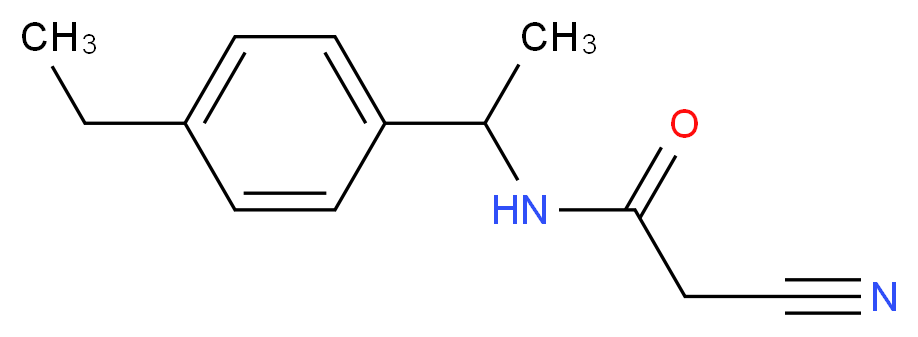 2-Cyano-N-[1-(4-ethylphenyl)ethyl]acetamide_分子结构_CAS_)