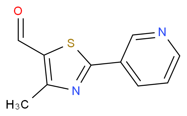 4-methyl-2-(pyridin-3-yl)-1,3-thiazole-5-carbaldehyde_分子结构_CAS_958443-39-5