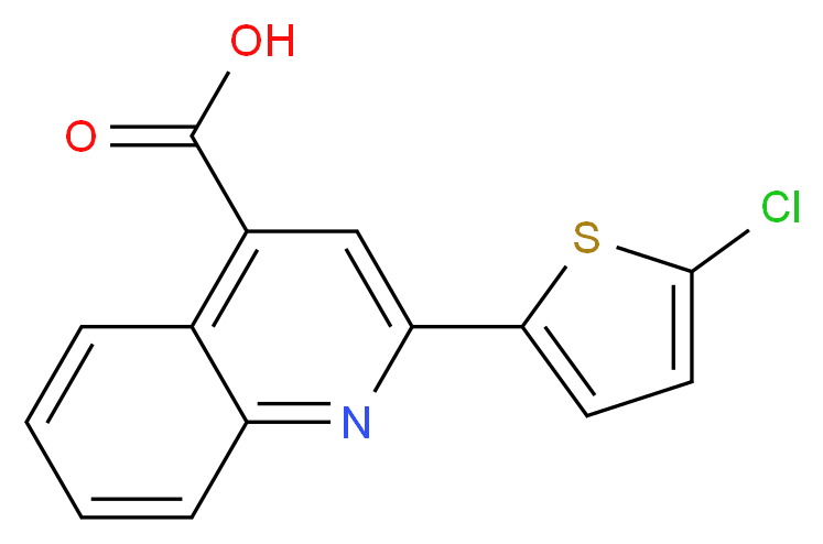 2-(5-Chlorothien-2-yl)quinoline-4-carboxylic acid_分子结构_CAS_)