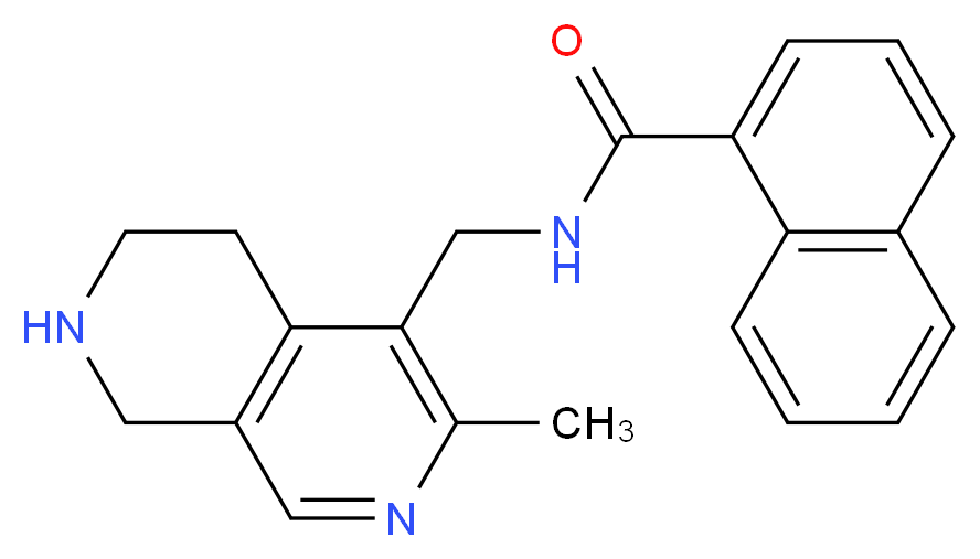 N-[(3-methyl-5,6,7,8-tetrahydro-2,7-naphthyridin-4-yl)methyl]-1-naphthamide_分子结构_CAS_)
