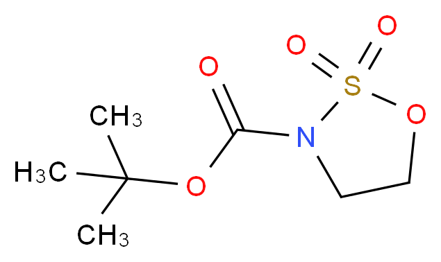 tert-butyl 2,2-dioxo-1,2λ<sup>6</sup>,3-oxathiazolidine-3-carboxylate_分子结构_CAS_459817-82-4
