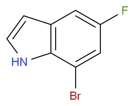 7-Bromo-5-fluoroindole_分子结构_CAS_408355-23-7)